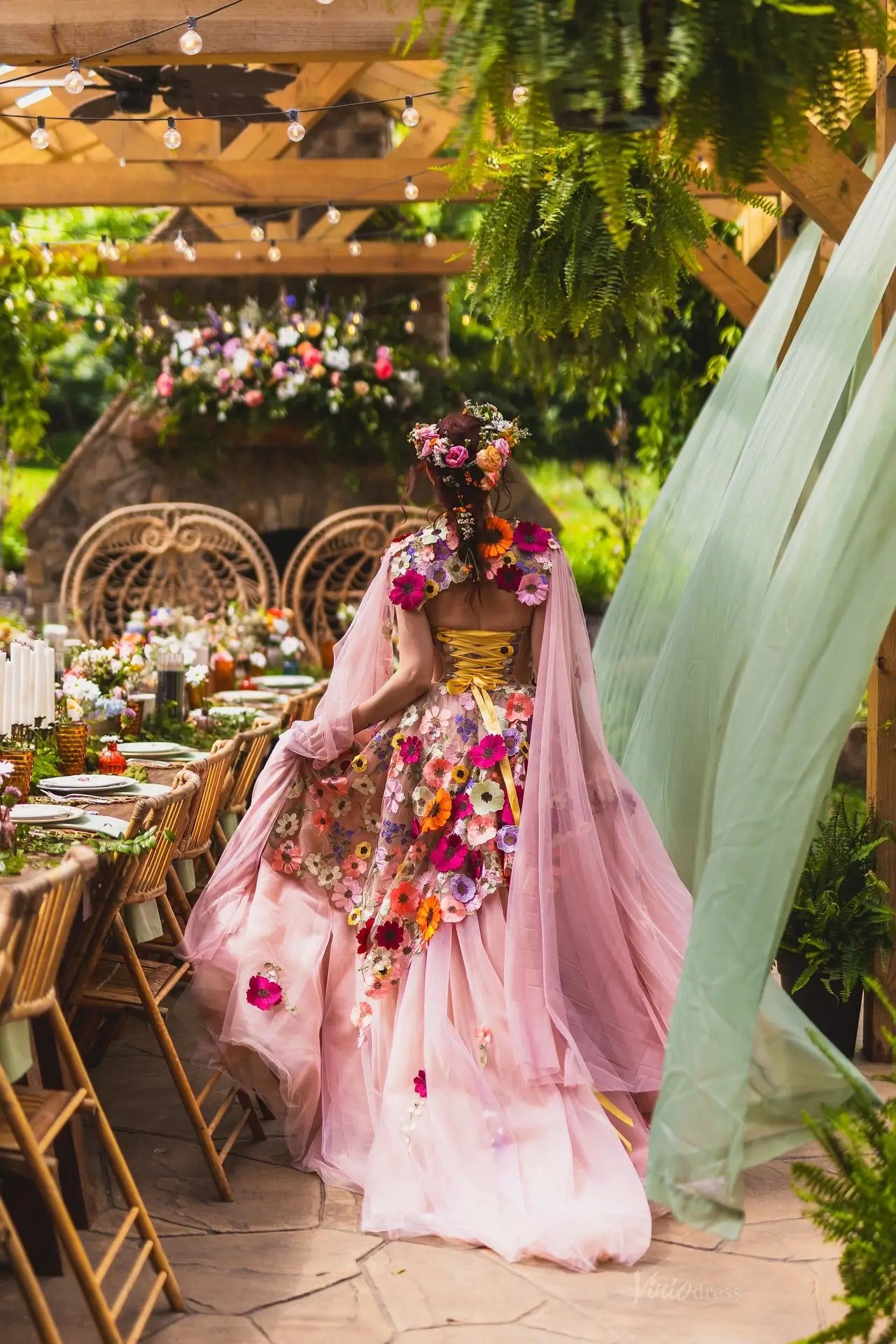 FW137-wedding dresses 2026-Viniodress-Pink-Custom Size-