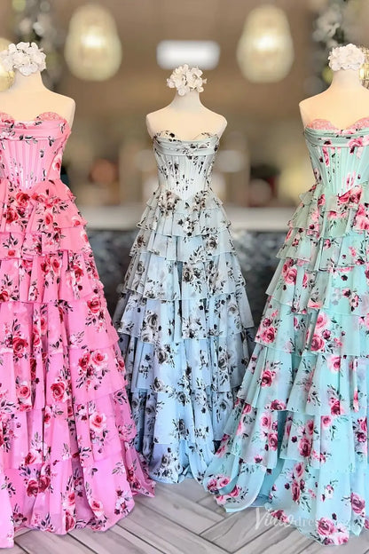 RF137-prom dresses 2026-Viniodress-Turquoise-Custom Size-