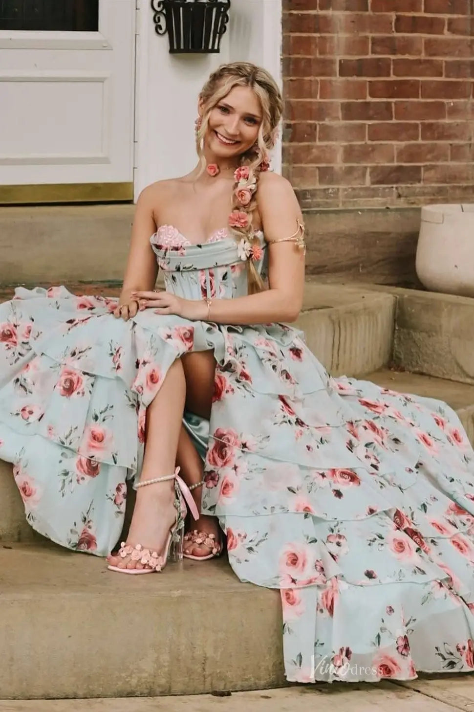 RF137-prom dresses 2026-Viniodress-Turquoise-Custom Size-