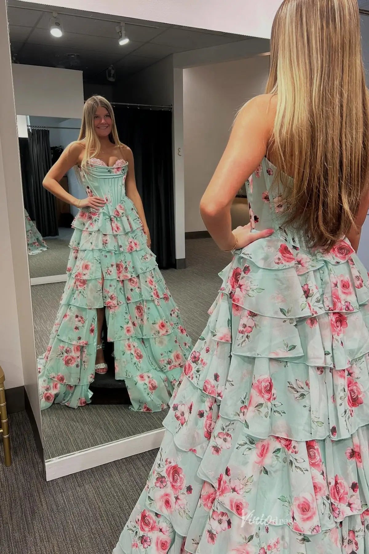 RF137-prom dresses 2026-Viniodress-Turquoise-Custom Size-