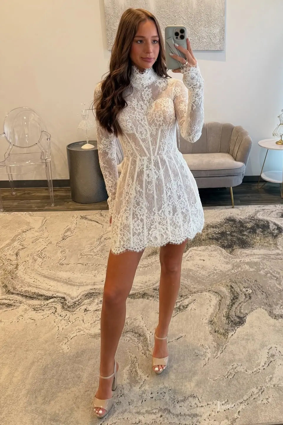 BP005 short wedding-Homecoming Dresses 2026-Viniodress-Ivory-Custom Size – Add Measurements in Cart-