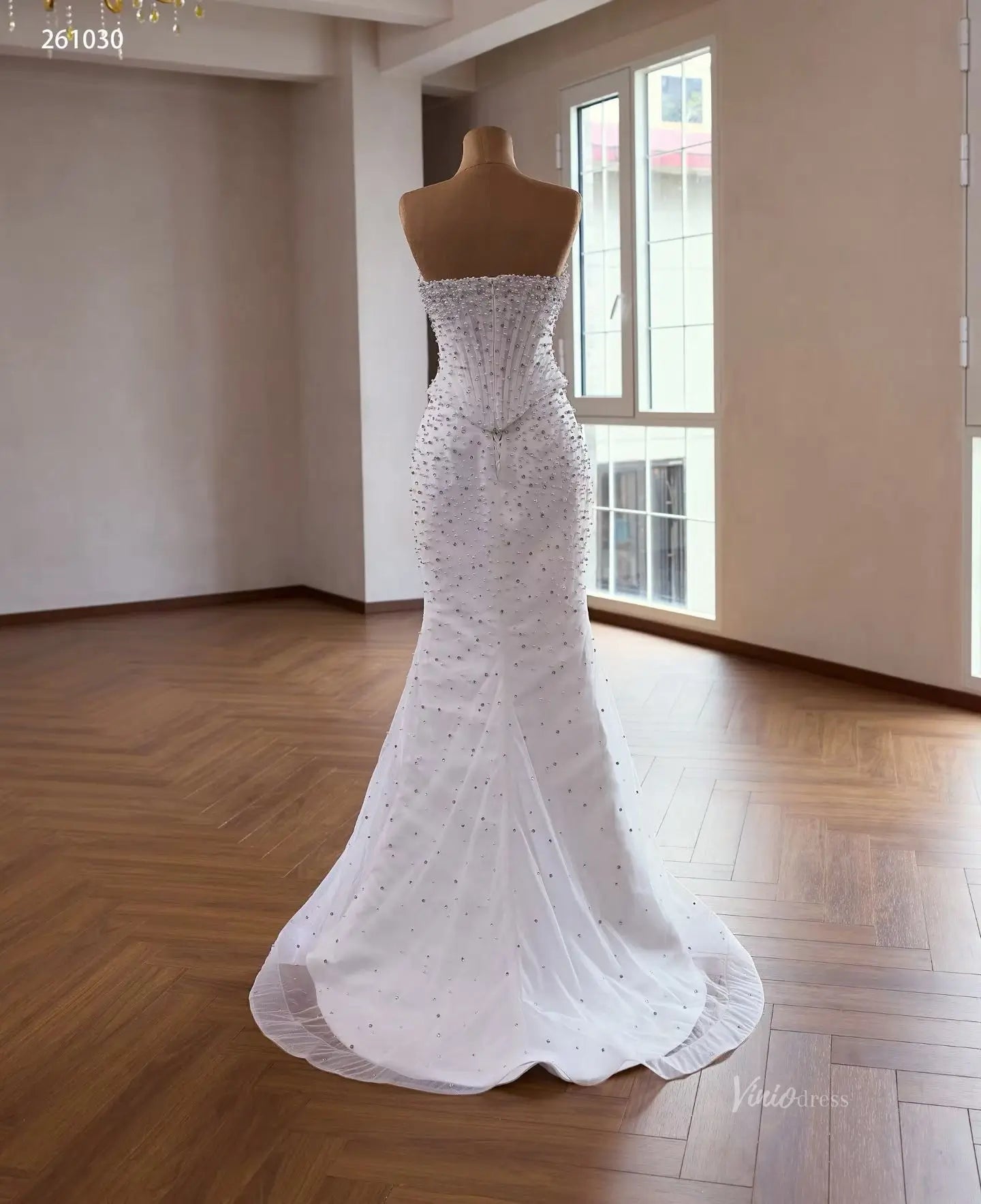 261030 1 meter-wedding dresses 2026-Viniodress-Ivory-Custom Size – Add Measurements in Cart-