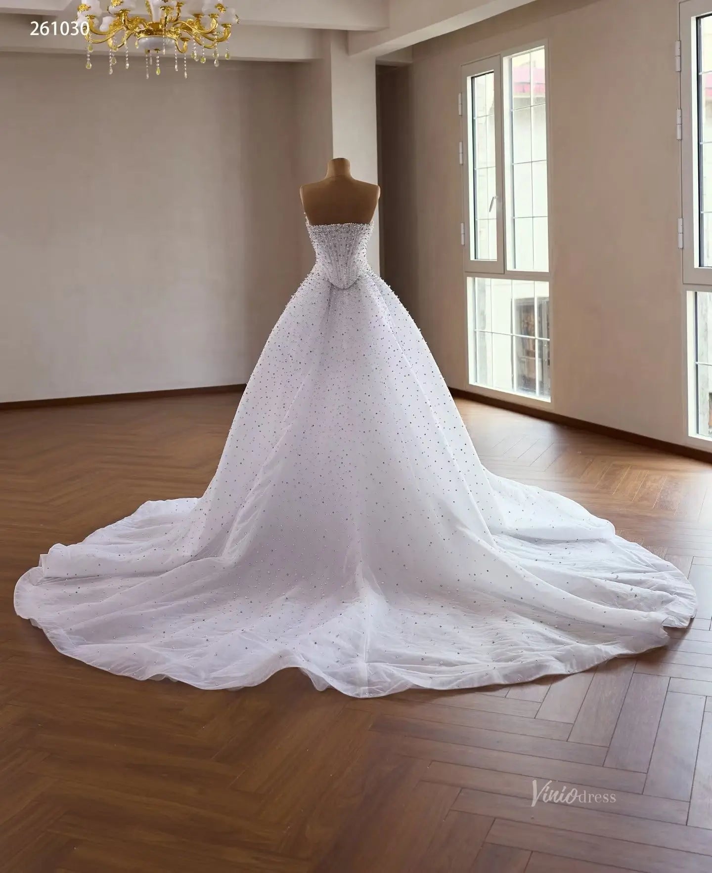 261030 1 meter-wedding dresses 2026-Viniodress-Ivory-Custom Size – Add Measurements in Cart-