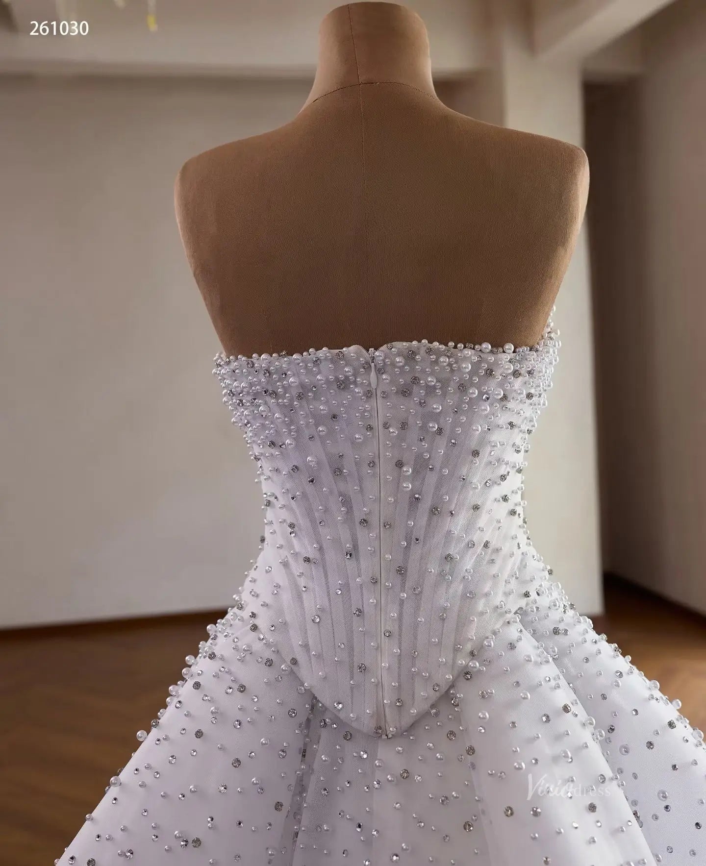 261030 1 meter-wedding dresses 2026-Viniodress-Ivory-Custom Size – Add Measurements in Cart-