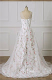 Prom Dress 2025 White Sweetheart Neck Prom Dresses Floral Evening Dress FD3051-unique prom dresses-White-Custom Size-Viniodress