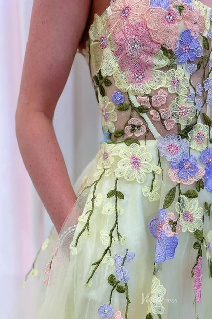 TU002-Prom Dresses 2026-Viniodress-Yellow-Custom Size-