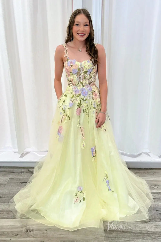 TU002-Prom Dresses 2026-Viniodress-Yellow-Custom Size-