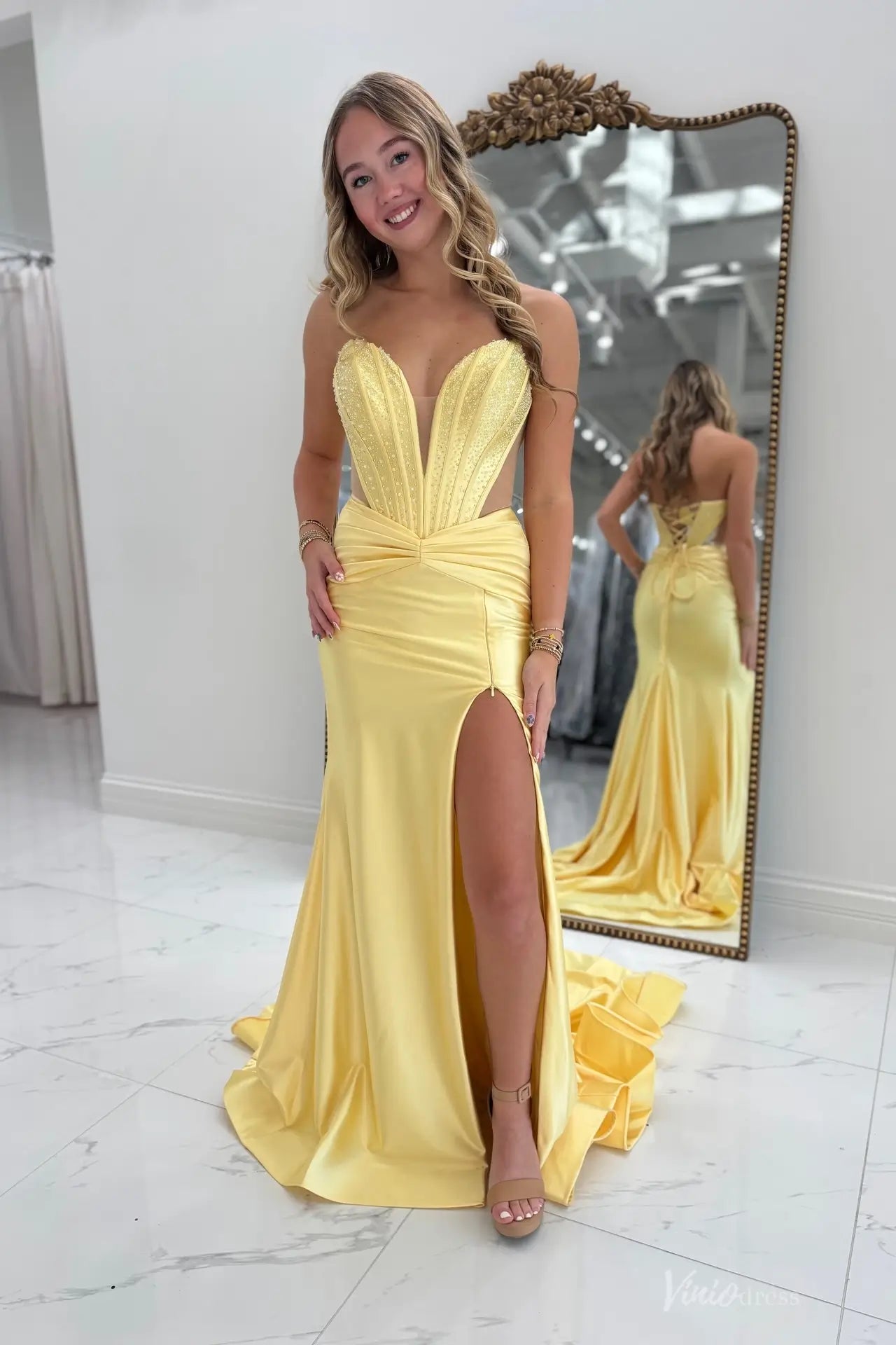 SS251 不转-prom dresses 2026-Viniodress-Yellow-Custom Size-