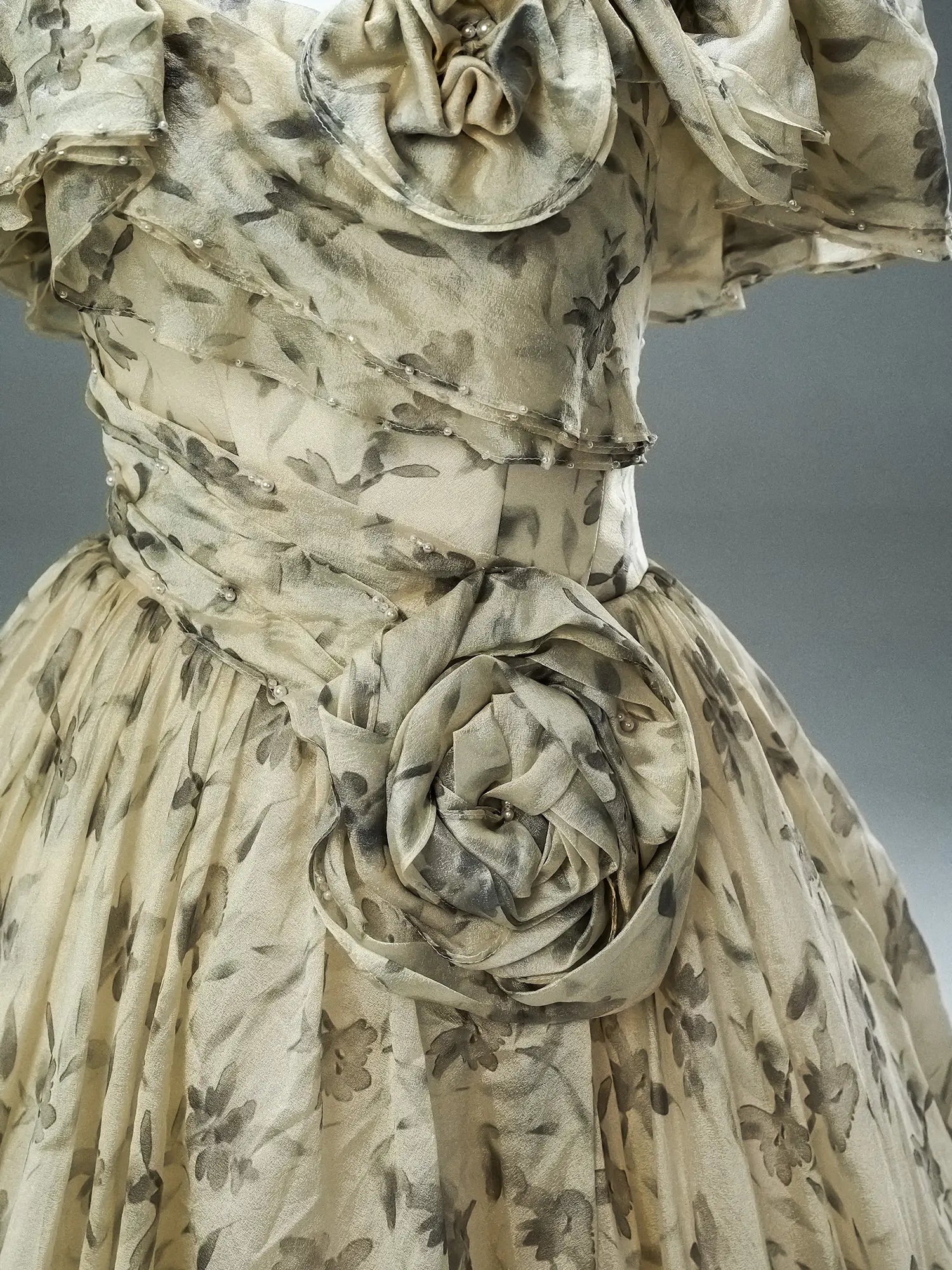 Yellow Floral Tulle Prom Dresses with 3D Flower & Ruffled Neckline - CQ0113-Couture Gown 2025 -Viniodress-Yellow-Custom Size-