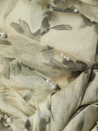 Yellow Floral Tulle Prom Dresses with 3D Flower & Ruffled Neckline - CQ0113-Couture Gown 2025 -Viniodress-Yellow-Custom Size-