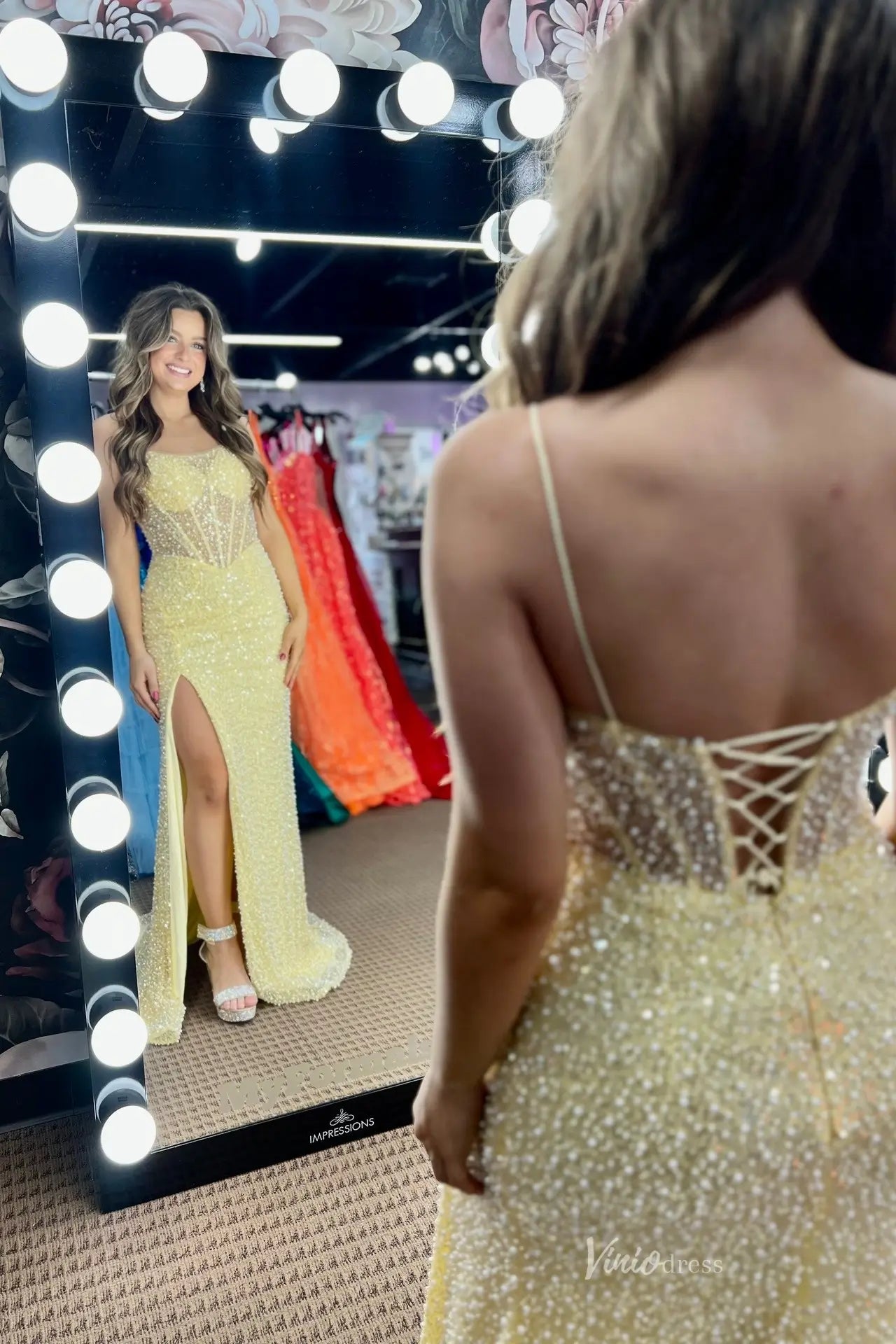 LP021-Prom Dresses 2026-Viniodress-Yellow-Custom Size-