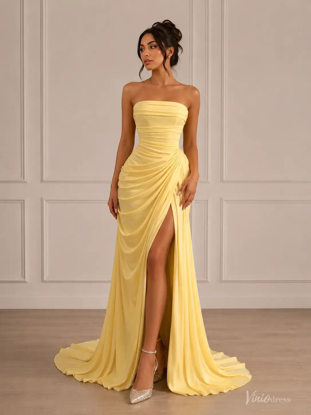 GE106 evening-Evening Dresses 2026-Viniodress-Yellow-Custom Size – Add Measurements in Cart-