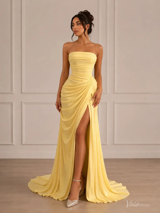 GE106 evening-Evening Dresses 2026-Viniodress-Yellow-Custom Size – Add Measurements in Cart-