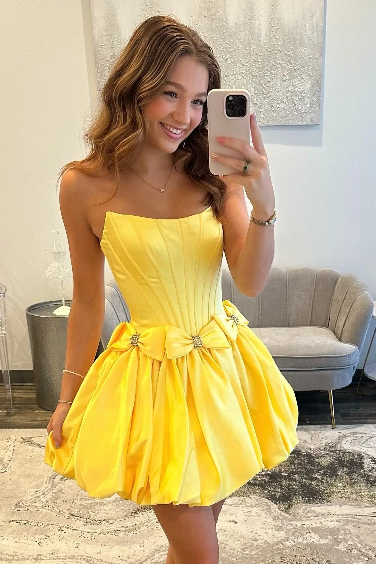 HS028-Homecoming Dresses 2026-Viniodress-Yellow-Custom Size – Add Measurements in Cart-