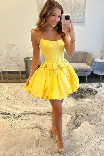 HS028-Homecoming Dresses 2026-Viniodress-Yellow-Custom Size – Add Measurements in Cart-