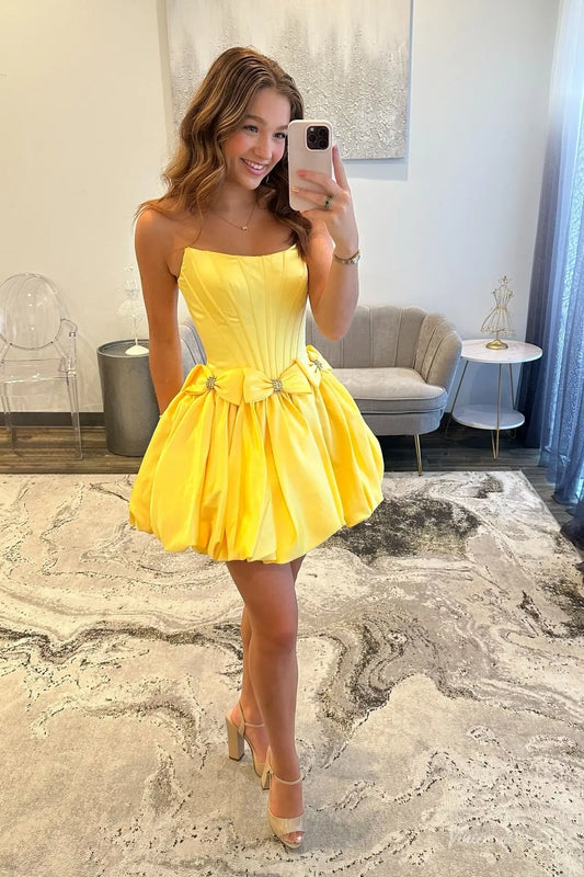 HS028-Homecoming Dresses 2026-Viniodress-Yellow-Custom Size – Add Measurements in Cart-