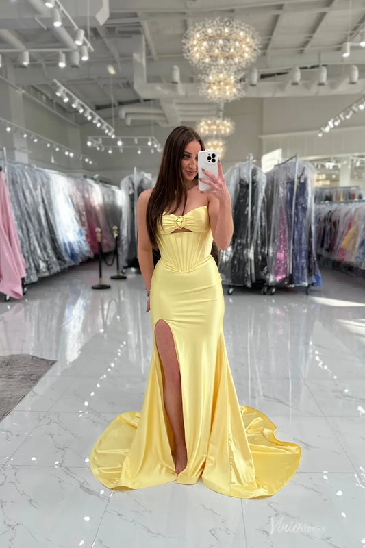 SS248-prom dresses 2026-Viniodress-Yellow-Custom Size – Add Measurements in Cart-