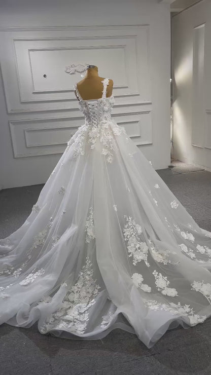 Vestidos de novia con vestido de fiesta floral 3D vintage 222143