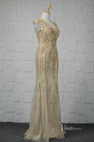 20s Gold Evening Dress Beaded Prom Dresses 2022 FD2669-prom dresses-Viniodress-Viniodress