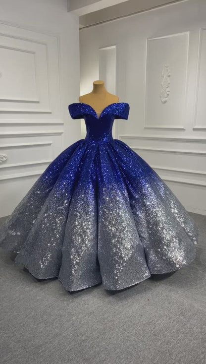 Robes de bal à paillettes ombrées, chics et vintage, robes de coing scintillantes FD1766 viniodress