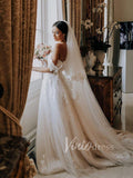 Charming Rustic Wedding Dresses Lace Appliqué Wedding Gowns VW1200