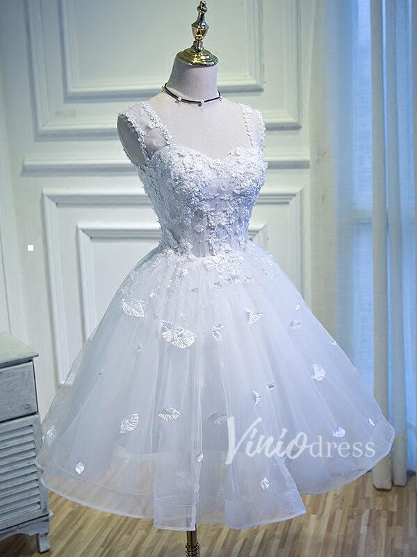 Cheap Cute White Homecoming Dresses SD1015-homecoming dresses-Viniodress-Ivory-Custom Size-Viniodress