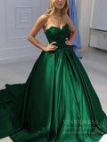 Cheap Strapless Burgundy Quinceanera Dresses Lace Appliqued Debut Ball Gowns FD1706-prom dresses-Viniodress-Emerald Green-Custom Size-Viniodress