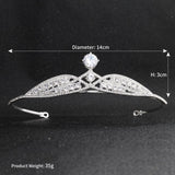 Classic and Vintage Crystal Tiaras for Brides AC1254-Headpieces-Viniodress-Silver-Viniodress