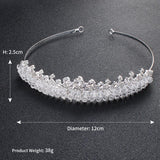 Crystal Clear Headband Bridal Tiaras AC1255-Headpieces-Viniodress-Silver-Viniodress