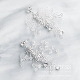 Crystal Spray Earrings AC1079-Bridal Jewelry-Viniodress-Silver-Viniodress