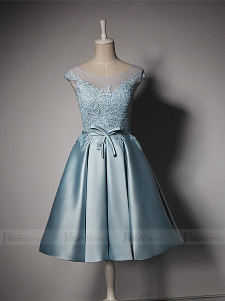 Cute Homecoming Dresses Light Blue Graduation Dress SD1181-homecoming dresses-Viniodress-Light Blue-Custom Size-Viniodress