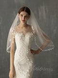 Elbow Length Boho Wedding Veils for Brides AC1013-Veils-Viniodress-Ivory-Viniodress
