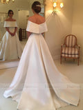 Elegant Simple Modest Wedding Dresses Off the Shoulder Bridal Gown VW1333