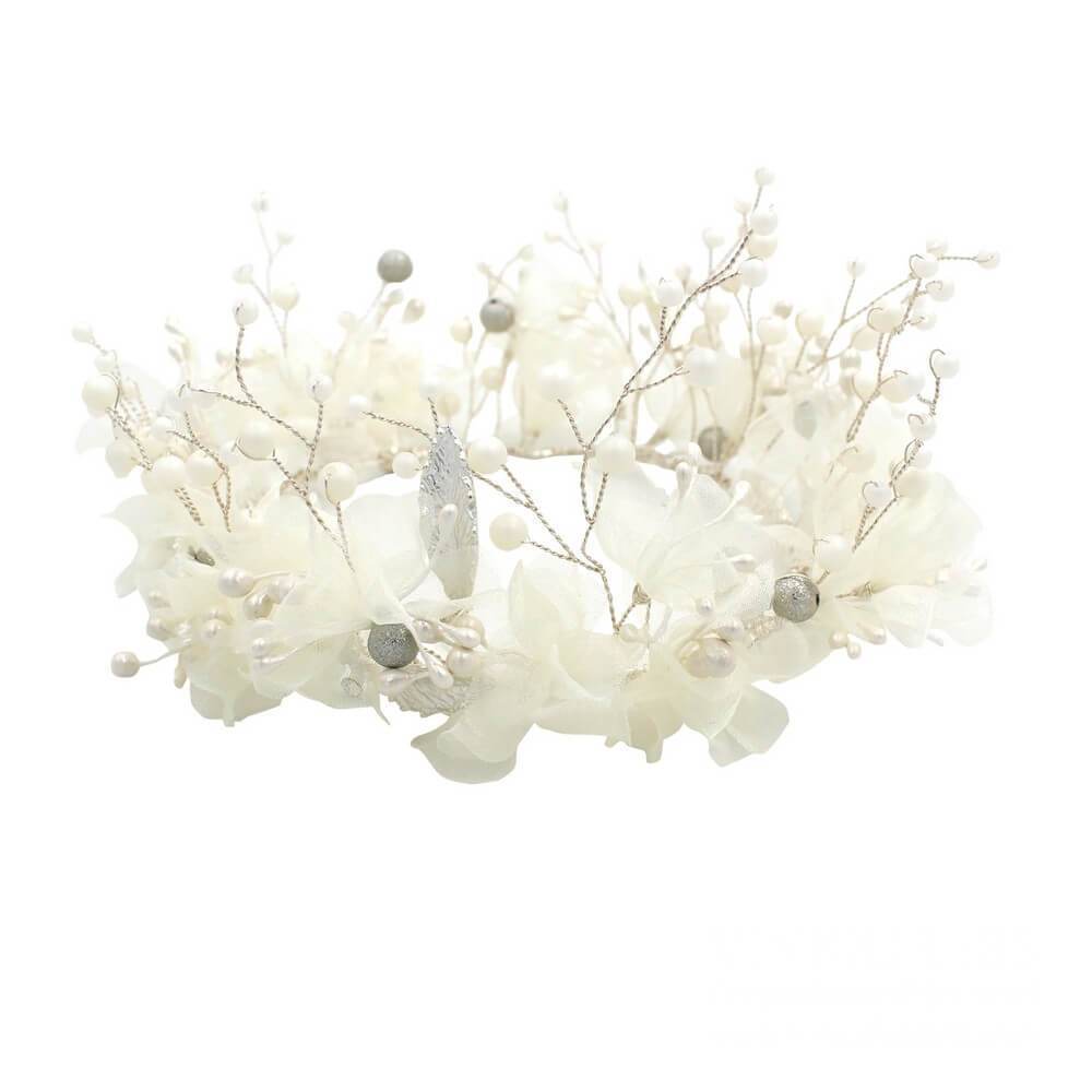 Floral Garden Wedding Circle Crown for Brides AC1233-Headpieces 2025 -Viniodress-Ivory-