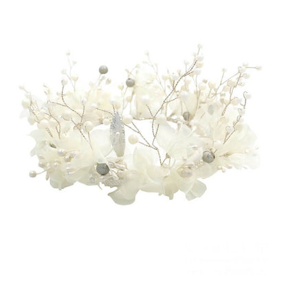 Floral Garden Wedding Circle Crown for Brides AC1233-Headpieces 2025 -Viniodress-Ivory-