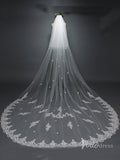 Floral Lace Cathedral Veil with Blusher Viniodress TS17117