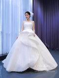 Haute Couture Wedding Gown Strapless Tulle Wedding Dresses 67302