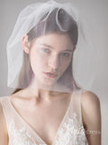 Ivory Tulle Blusher Wedding Veils Simple Bridal Veil ACC1046-Veils-Viniodress-Ivory-Viniodress