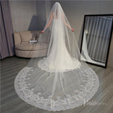 Ivory Tulle Lacy Cathedral Veil Viniodress TS18004-Veils-Viniodress-Ivory-Viniodress