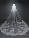 Lace Appliqued Cathedral Veil with Blusher Viniodress TS17101