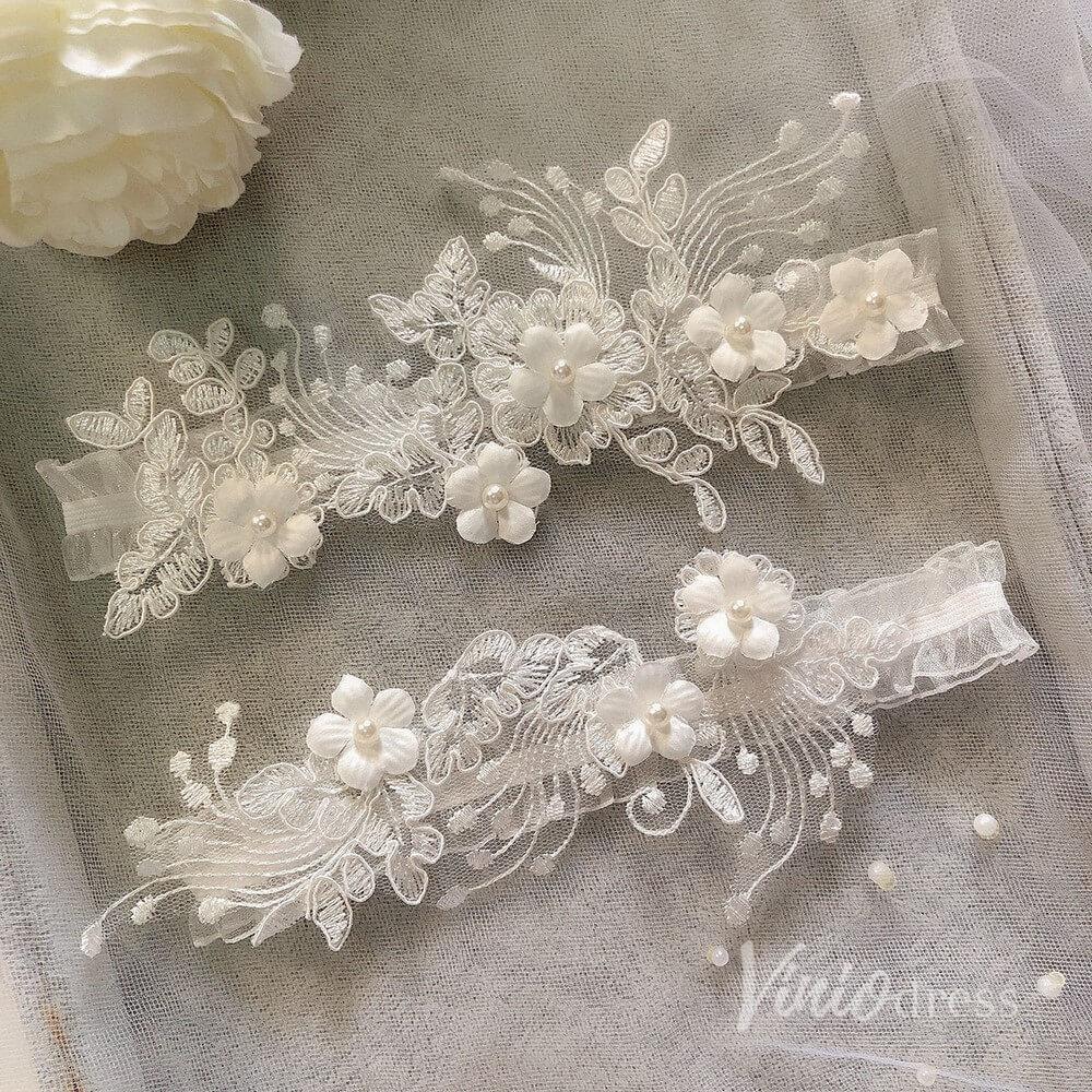 Lace Bridal Wedding Garter Set AC1251-Accessories-Viniodress-#3-Viniodress
