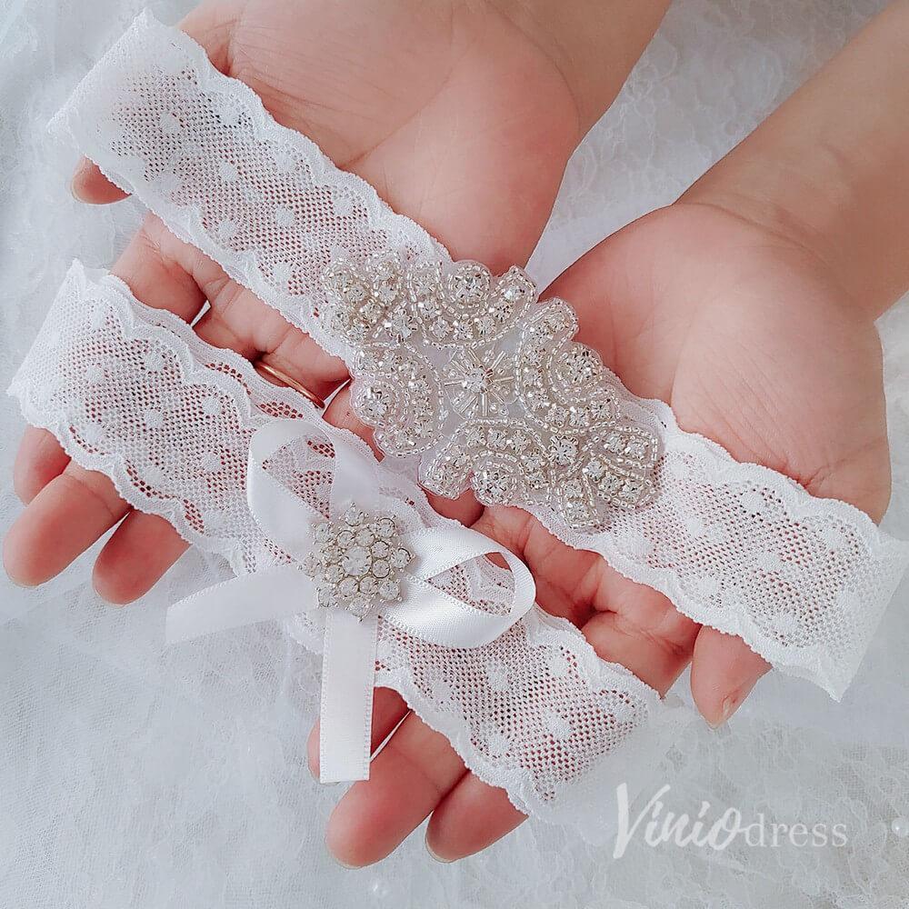 Lace Bridal Wedding Garter Set AC1251-Accessories-Viniodress-#4-Viniodress