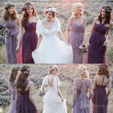 Mauve and Purple Mismatched Bridesmaid Dresses Convertible VB1017-bridesmaid dresses-Viniodress-Purple-Custom Size-Viniodress