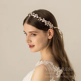 Metal Leaf Bridal Headband AC1197-Headpieces-Viniodress-Headband-Viniodress