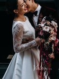 Modest Classic Wedding Dresses with Detachable Lace Jacket VW1088