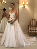 Modest Classic Wedding Gowns Embroidered Wedding Dresses VW1126