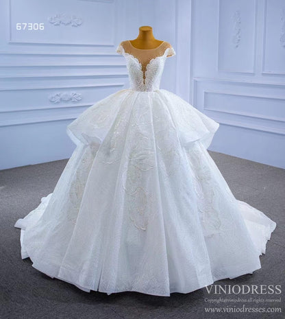 Modest Lace Ball Gown Wedding Dresses Viniodress 67306-wedding dresses 2025 -Viniodress-As Picture-Custom Size-