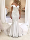 Modest Mermaid Wedding Dresses with Detachable Sleeves VW1468