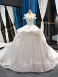 Off the Shoulder Lace Wedding Dresses Modest Ball Gowns VW1264