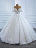 Off the Shoulder Lace Wedding Dresses Princess Ball Gown VW1797
